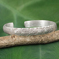 Silver cuff bracelet, 'Karen Whirlwind'