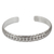 Silver cuff bracelet, 'Karen Flower Garland' - Karen Hill Tribe Artisan Silver Floral Theme Cuff Bracelet thumbail