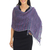 Cotton shawl, 'Breeze of Blue Purple' - Hand Woven Cotton Shawl Thai Blue Purple Wrap thumbail