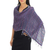 Cotton shawl, 'Breeze of Blue Purple' - Hand Woven Cotton Shawl Thai Blue Purple Wrap (image 2b) thumbail