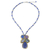 Quartz pendant necklace, 'Blue Bohemian Bouquet' - Thailand Artisan Crafted Blue Quartz Pendant Necklace. (image 2a) thumbail