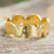 Gold vermeil band ring, 'Pachyderm Party' - Gold Vermeil Elephant Band Ring Handcrafted in Thailand thumbail