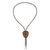 Tiger's eye and leather bolo tie, 'Hip Cowboy' - Western Style Leather Bolo Tie with Tiger's Eye Accent (image 2a) thumbail