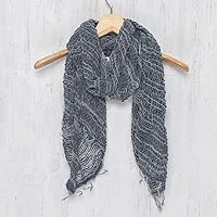 Featured review for Cotton scarf, Winter Melange