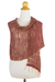 Cotton scarf, 'Desert Melange' - Desert Rose and Beige Loose Weave Cotton Scarf (image 2b) thumbail