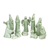 Celadon ceramic nativity scene, 'Jade Christmas' (11 pieces) - 11-Piece Handcrafted Thai Celadon Ceramic Nativity Scene