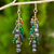 Labradorite waterfall earrings, 'Brilliant Cascade' - Waterfall Style Earrings with Labradorite and Quartz Beads thumbail