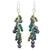Labradorite waterfall earrings, 'Brilliant Cascade' - Waterfall Style Earrings with Labradorite and Quartz Beads thumbail
