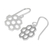 Sterling silver dangle earrings, 'Honeycomb Star' - Contemporary Brushed Silver Earrings with Honeycomb Design