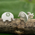 Sterling silver stud earrings, 'Blooming Elephants' - Handmade Elephant Stud Earrings in Sterling Silver (image 2) thumbail
