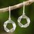 Sterling silver dangle earrings, 'Pentagons' - Geometric Themed Sterling Silver 925 Dangle Earrings (image 2) thumbail