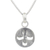 Sterling silver pendant necklace, 'Clover for Luck' - Brushed Sterling Silver Clover Motif Pendant Necklace (image 2c) thumbail