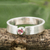 Tourmaline solitaire ring, 'Lanna Belle' - Pink Tourmaline Solitaire Ring in Brushed Satin Silver 925 (image 2) thumbail