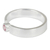 Tourmaline solitaire ring, 'Lanna Belle' - Pink Tourmaline Solitaire Ring in Brushed Satin Silver 925 (image 2b) thumbail
