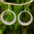 Silver dangle earrings, 'Karen Homage' - Handcrafted 950 Silver Hill Tribe Style Dangle Earrings