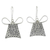 Silver dangle earrings, 'Hmong Lock' - Unique 950 Silver Hmong Hill Tribe Style Earrings