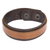 Leather bracelet, 'Rough and Tumble in Brown' - Handmade Two Tone Brown Leather Bracelet with Snaps thumbail