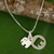 Collar colgante de plata esterlina - Collar tailandés de plata esterlina con dos colgantes de elefante