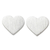 Sterling silver heart stud earrings, 'For Love' - Brushed Sterling Silver 925 Petite Heart Stud Earrings (image 2a) thumbail