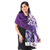 Cotton batik shawl, 'Lavender Goat' - Hand Dyed Cotton Batik Shawl with Goat Motif from Thailand thumbail