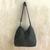 Cotton hobo bag with coin purse, 'Surreal Green' - Leaf Green Cotton Hobo Style Handbag with Coin Purse (image 2) thumbail