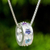 Multigemstone chakra pendant necklace, 'Chakra Honor Cycle' - Chakra Wheel Multiple Gemstones on Sterling Silver Necklace (image 2b) thumbail