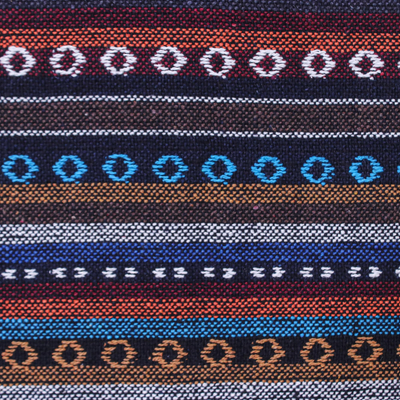 Cotton wall hanging, 'Thai Naga' - Hand Loomed Cotton Multicolored Thai Style Wall Hanging