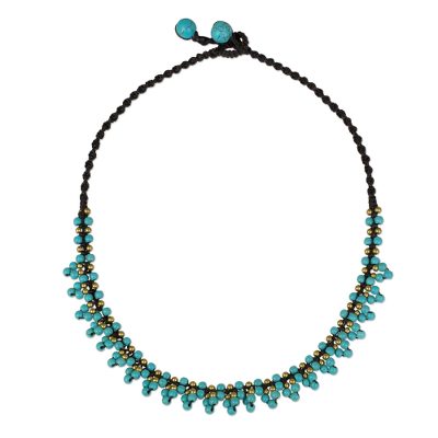 Artisan Crafted Turquoise Color Beaded Necklace