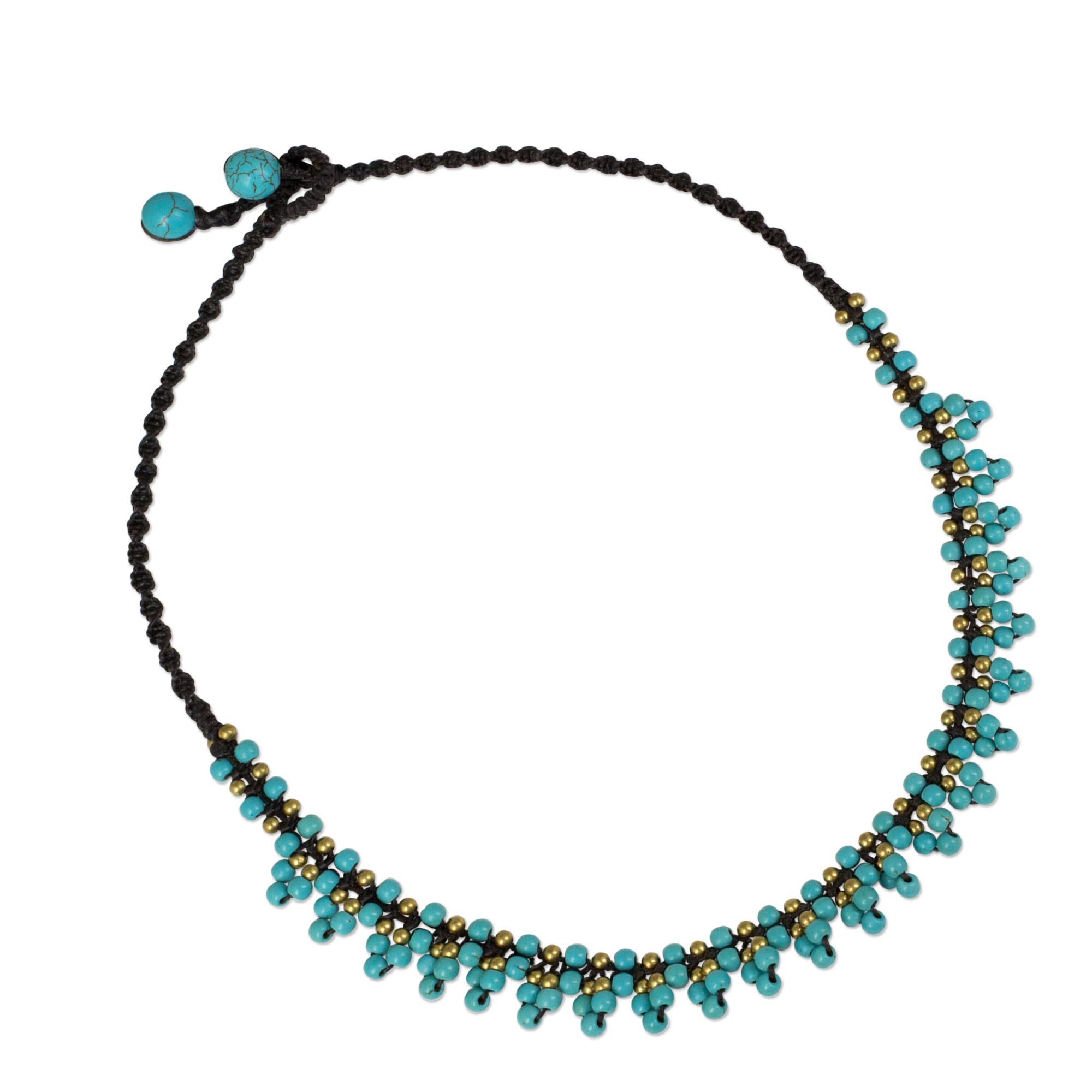 UNICEF Market | Artisan Crafted Turquoise Color Beaded Necklace - Ocean ...