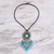 Calcite beaded pendant necklace, 'Blue Waterfall Sun' - Blue Bohemian Style Beaded Necklace from Thailand (image 2c) thumbail