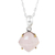 Pink chalcedony pendant necklace, 'Modern Sensibilities' - Faceted Pink Chalcedony Pendant Necklace from Thai Artisan (image 2c) thumbail