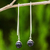 Cultured freshwater pearl dangle earrings, 'Simple Glamour' - Dangle Earrings with Black Cultured Freshwater Pearls thumbail