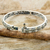 Marcasite bangle bracelet, 'Elephants of Siam' - Glistening Marcasite Elephants on 925 Silver Bracelet thumbail