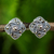 Markasit-Knopfohrringe, 'Starlight Pinwheels' - Ohrringe aus 925er Sterlingsilber im modernen Stil mit Markasit