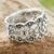 Marcasite band ring, 'Antique Contempo' - Classic Thai Style Marcasite on Sterling Silver Band Ring