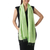 Rayon and silk blend scarf, 'Green Bouquet' - Spring Green Rayon and Silk Blend Floral Jacquard Shawl thumbail