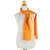 Rayon and silk blend scarf, 'Shimmering Daisy' - Shimmering Rayon and Silk Blend Scarf in 2-tone Orange (image 2b) thumbail
