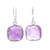 Amethyst dangle earrings, 'Lavender Breeze' - Handcrafted Sterling Silver and Faceted Amethyst Earrings thumbail