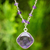 Amethyst pendant necklace, 'Lavender Breeze' - Handcrafted Faceted Amethyst and Sterling Silver Necklace (image 2) thumbail