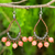 Beaded earrings, 'Orange Harmony' - Artisan Crafted Brown Orange Beaded Earrings