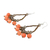 Perlenohrringe - Handgefertigte braun-orangefarbene Perlenohrringe
