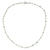 Cultured pearl and apatite strand necklace, 'Luminous Morn' - Thai White Pearl and Silver Strand Necklace with Apatite thumbail