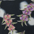 Rayon batik sarong, 'Luminous Orchids' - Artisan Crafted Black Rayon Sarong with Floral Motif (image 2g) thumbail