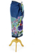 Rayon batik sarong, 'Grand Cattleya' - Hand Crafted Blue Rayon Sarong with Orchid Motif (image 2d) thumbail