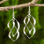 Sterling silver dangle earrings, 'Linking Leaves' - Thai Artisan Crafted Sterling Silver Dangle Earrings (image 2) thumbail