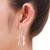 Sterling silver dangle earrings, 'Linking Leaves' - Thai Artisan Crafted Sterling Silver Dangle Earrings (image 2c) thumbail