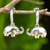 Sterling Silber Ohrringe, "Portly Dickhäuter" - Handgefertigte Ohrringe mit Elefantenmotiv aus poliertem Sterlingsilber