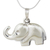 Sterling silver pendant necklace, 'Petite Pachyderm' - Thai Sterling Silver Handcrafted Elephant Pendant Necklace thumbail