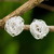 Sterling silver stud earrings, 'Free Line' - Handmade Abstract Sterling Silver Stud Earrings (image p258863) thumbail