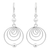 Sterling silver dangle earrings, 'Point A' - Modern Sterling Silver Dangle Earrings with Spiral Motif